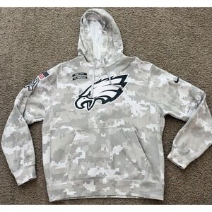 Nike Philadelphia Eagles 2024 Salute to Service Hoodie Camo Pullover Medium